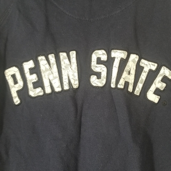 Penn State PSU Hoodie. Lace Embroidered Logo on Back & Paw Print Sleeve. Size M. - Picture 7 of 9